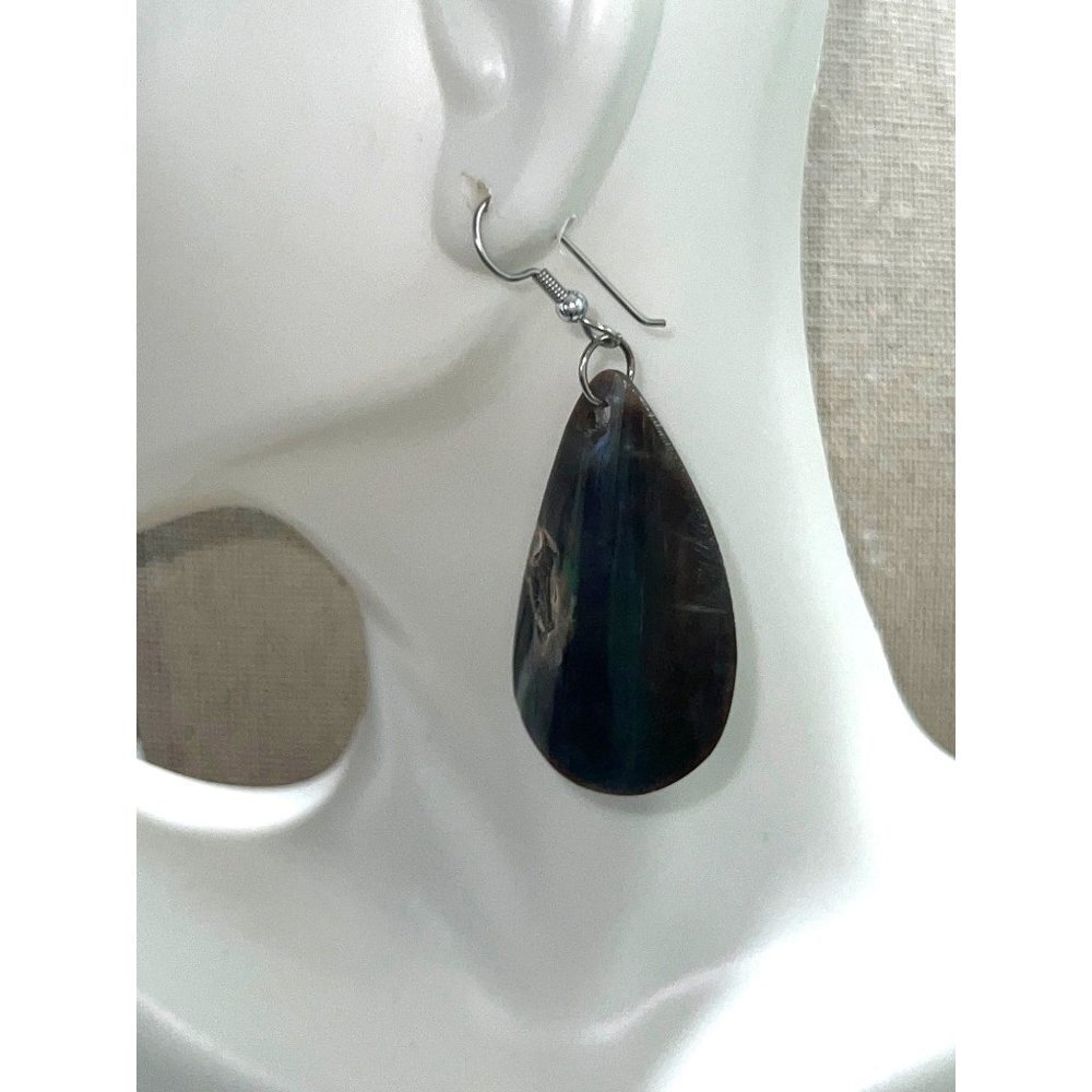 Purple Abalone Shell Earrings